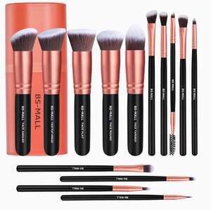 14 Pcs Premium Makeup Brushes Foundation Powder Concealer Eye Shadow, etc. Case